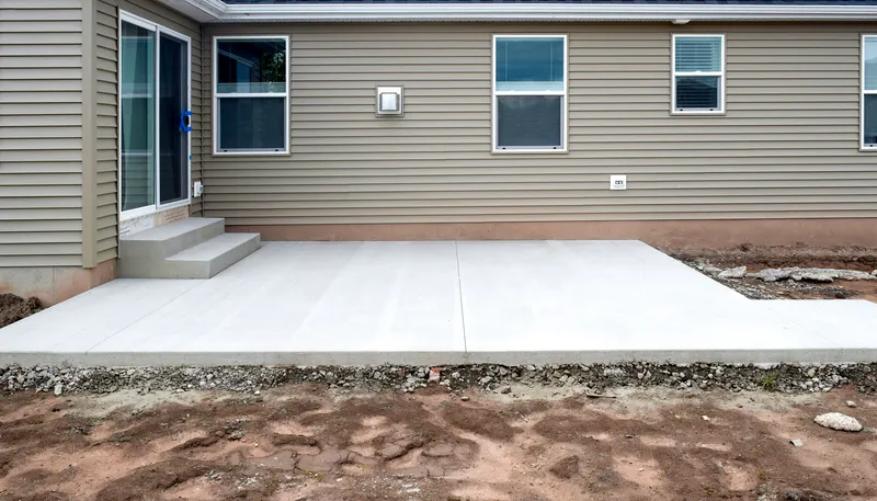 Excavation work for home concrete foundation