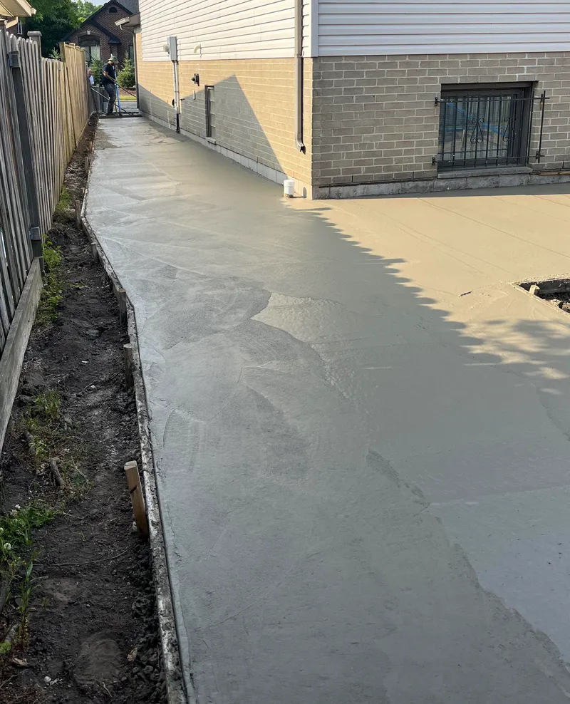 Concrete walkway and driveway installation in Windsor