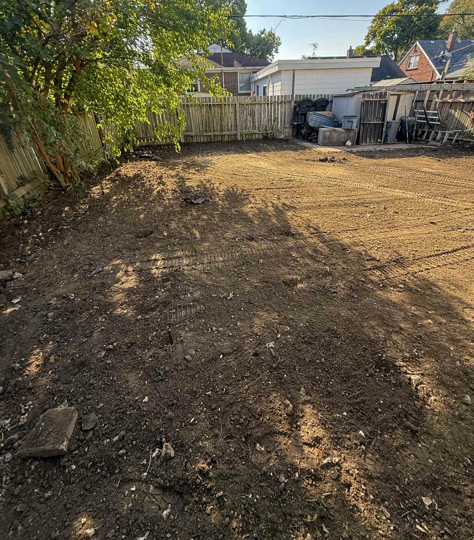 Backyard after pool removal and restoration Windsor