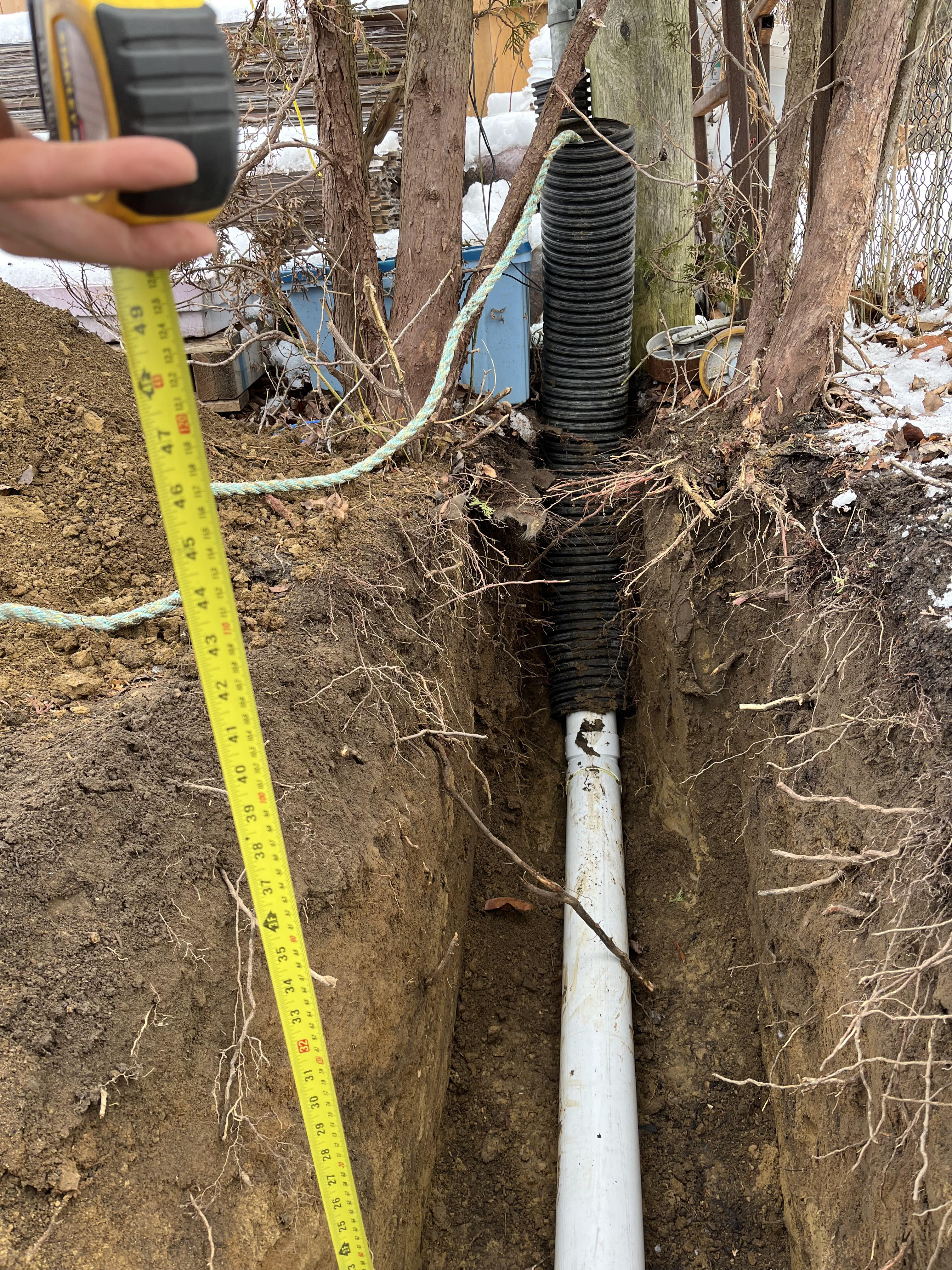 Trenching machinery in operation