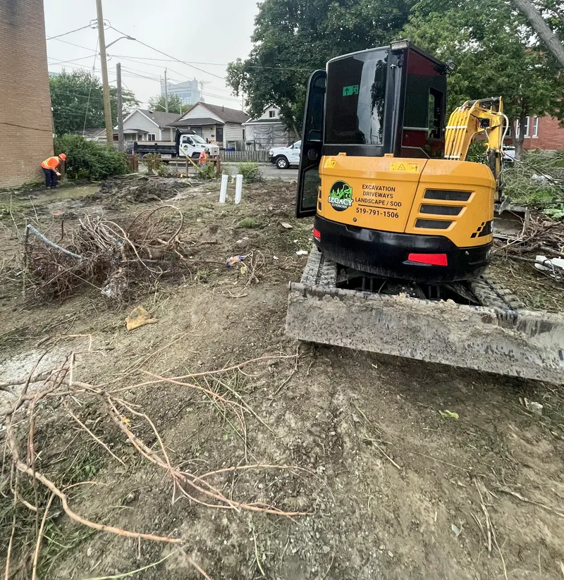 Yard clearing and preparation in Windsor